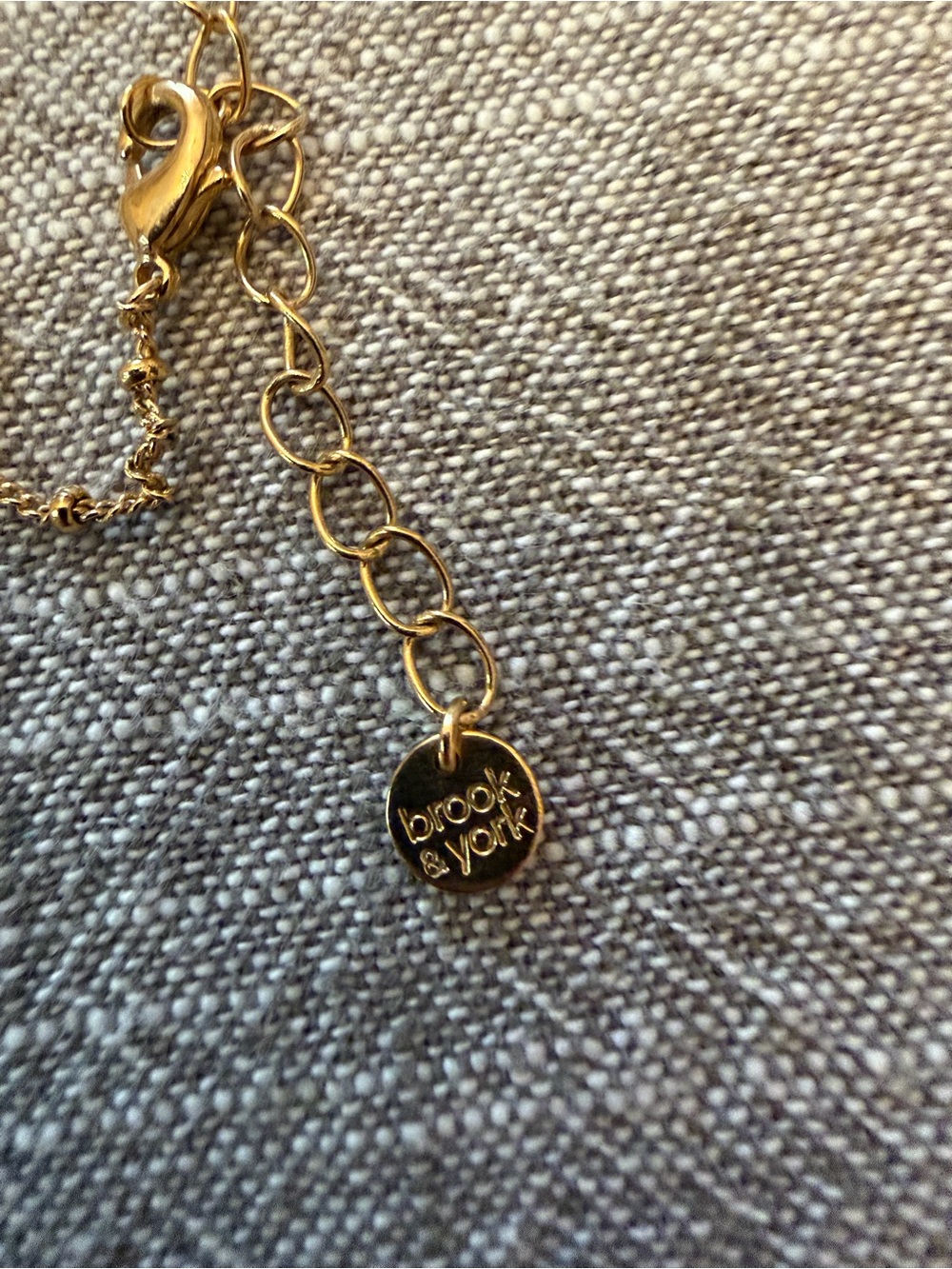 Vintage Gold Filled Chain Necklace with Turquoise Charm and C charm - Picture 8 of 8